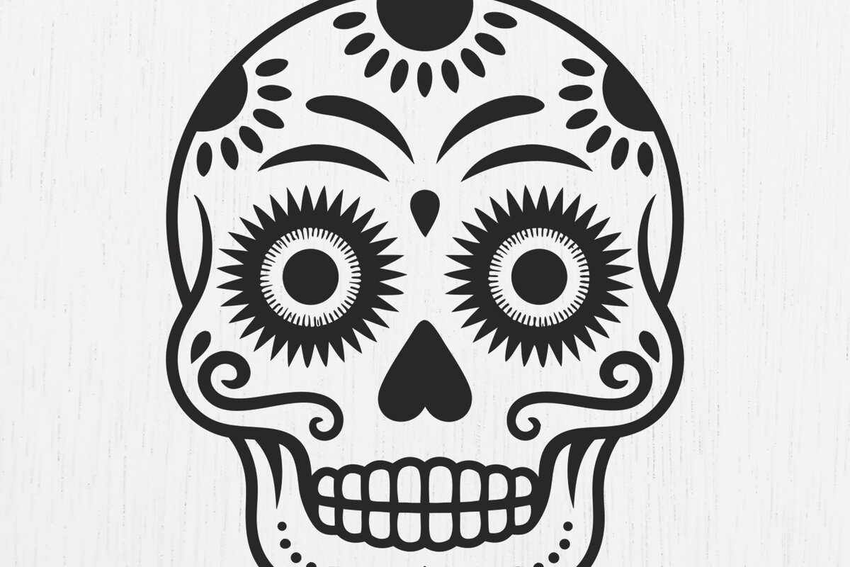 Intra απο ξύλο plywood 3mm-4mm πάχος – Σκουλαρίκια Sugar Skull Design20 Δίασταση  5x5 cm INTRAFABR-123219489