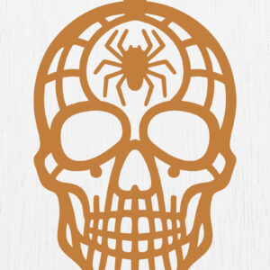 Intra απο ξύλο plywood 3mm-4mm πάχος – Σκουλαρίκια Sugar Skull Design4 Δίασταση  5x5 cm INTRAFABR-123028020