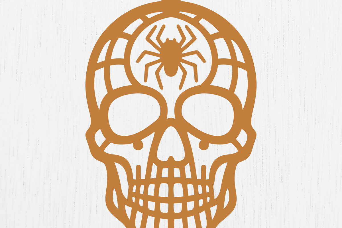 Intra απο ξύλο plywood 3mm-4mm πάχος – Σκουλαρίκια Sugar Skull Design4 Δίασταση  5x5 cm INTRAFABR-123028020