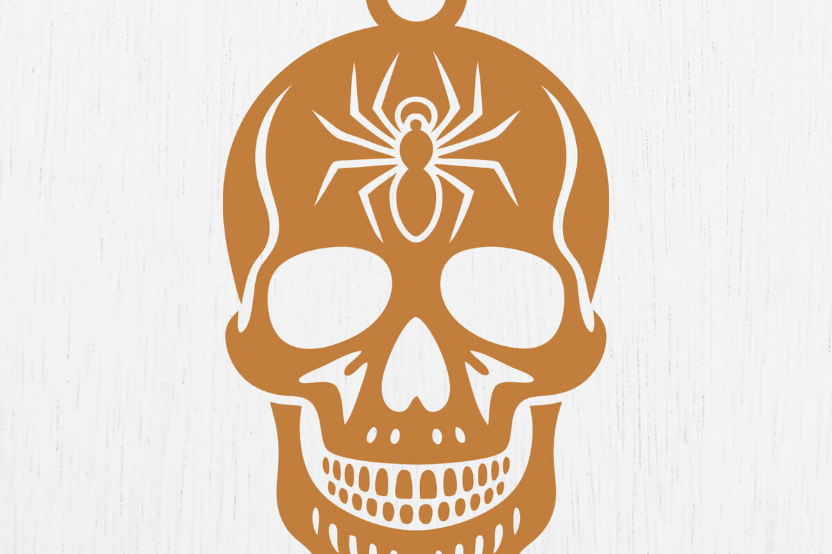 Intra απο ξύλο plywood 3mm-4mm πάχος – Σκουλαρίκια Sugar Skull Design5 Δίασταση  5x5 cm INTRAFABR-123028095