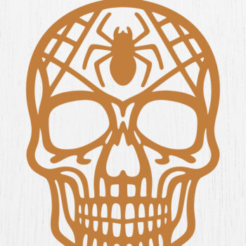 Intra απο ξύλο plywood 3mm-4mm πάχος – Σκουλαρίκια Sugar Skull Design6 Δίασταση  5x5 cm INTRAFABR-123092277 - Image 1