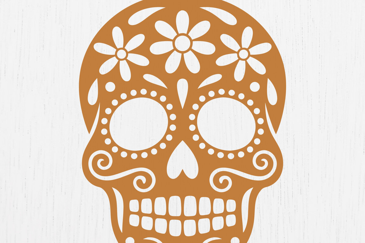 Intra απο ξύλο plywood 3mm-4mm πάχος – Σκουλαρίκια Sugar Skull Design8 Δίασταση  5x5 cm INTRAFABR-123092313