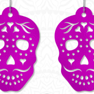 Intra απο ξύλο plywood 3mm-4mm πάχος – Σκουλαρίκια Sugar Skull, Αρχεία κοπής με λέιζερ Δίασταση  5x5 cm INTRAFABR-8162107