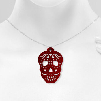 Intra απο ξύλο plywood 3mm-4mm πάχος – Σκουλαρίκια Sugar Skull, Αρχεία κοπής με λέιζερ Δίασταση  5x5 cm INTRAFABR-8162107 - Image 5