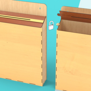 Intra απο ξύλο plywood 3mm-4mm πάχος – Αρχείο κοπής με λέιζερ πρότασης και Letter Box Δίασταση  20x20 cm INTRAFABR-107186356