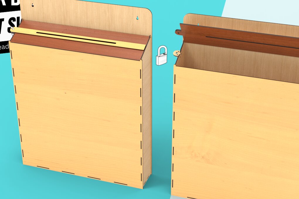 Intra απο ξύλο plywood 3mm-4mm πάχος – Αρχείο κοπής με λέιζερ πρότασης και Letter Box Δίασταση  20x20 cm INTRAFABR-107186356