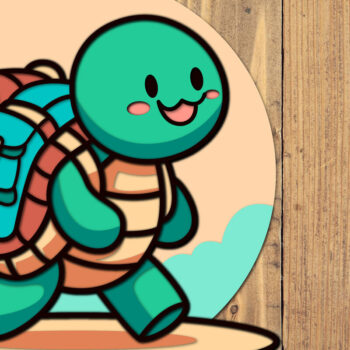 Intra απο ξύλο plywood 3mm-4mm πάχος – Summer Adventure Turtle – 3D Layered Δίασταση  20x20 cm INTRAFABR-123562661 - Image 1