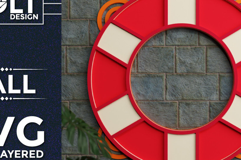 Intra απο ξύλο plywood 3mm-4mm πάχος – Αρχείο περικοπής πολλαπλών επιπέδων 3D Summer Ball Δίασταση  20x20 cm INTRAFABR-69842549