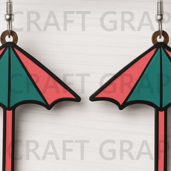 Intra απο ξύλο plywood 3mm-4mm πάχος – Πακέτο με καλοκαιρινά σκουλαρίκια παραλίας Δίασταση  5x5 cm INTRAFABR-123010153 - Image 5