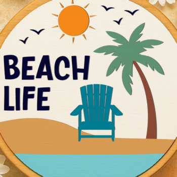 Intra απο ξύλο plywood 3mm-4mm πάχος – Summer Beach Life Υποδοχή Δίασταση  20x20 cm INTRAFABR-122117437 - Image 1