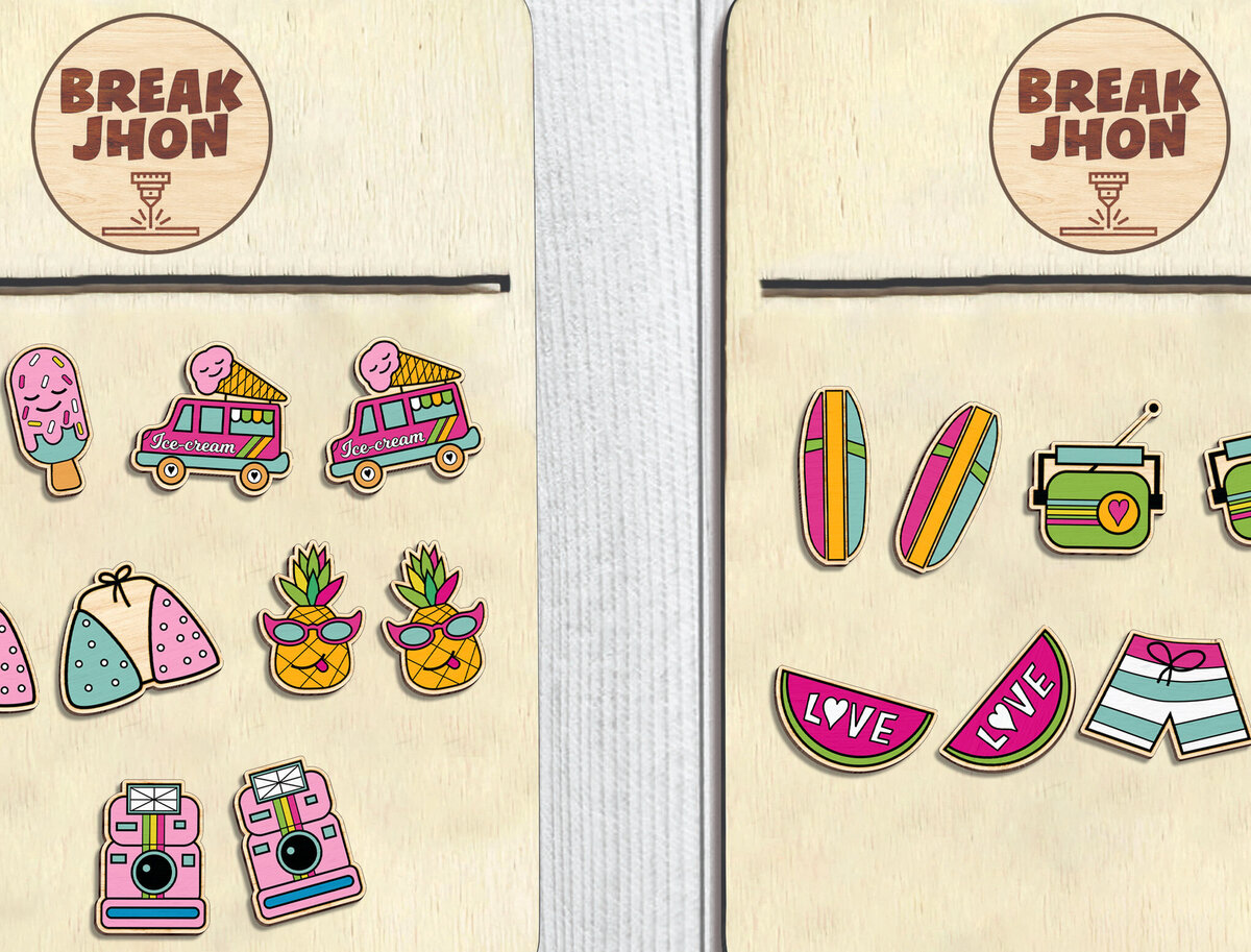 Intra απο ξύλο plywood 3mm-4mm πάχος – Summer Beach Stud Earring Δίασταση  5x5 cm INTRAFABR-97027813