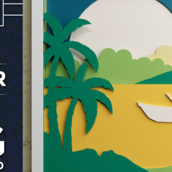 Intra απο ξύλο plywood 3mm-4mm πάχος – Αρχεία κομμένων πολλαπλών επιπέδων Summer BG 3D Δίασταση  20x20 cm INTRAFABR-69660805 - Image 1