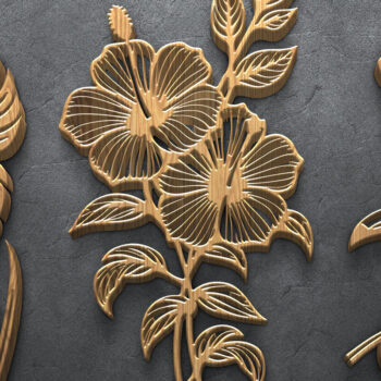 Intra απο ξύλο plywood 3mm-4mm πάχος – Summer Botanical Bird Panel Δίασταση  45x45 cm INTRAFABR-122935811 - Image 6