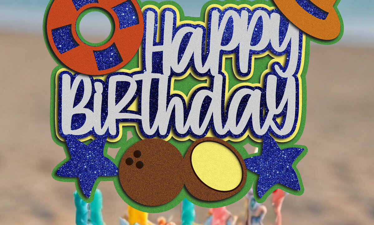 Intra απο ξύλο plywood 3mm-4mm πάχος – Αρχείο Summer Cake Topper Δίασταση  20x20 cm INTRAFABR-101437422