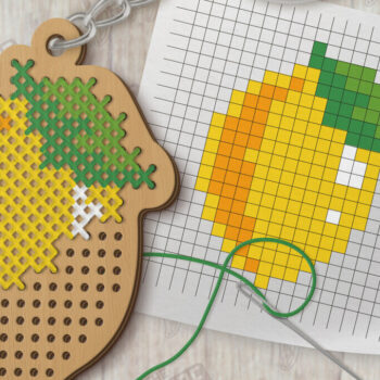 Intra απο ξύλο plywood 3mm-4mm πάχος – Μπρελόκ Καλοκαιρινή Σταυροβελονιά Κοπή Laser Δίασταση 5x5 cm INTRAFABR-123770172 - Image 7