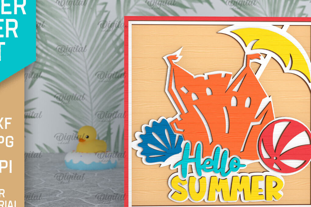 Intra απο ξύλο plywood 3mm-4mm πάχος – Καλοκαιρινή διακόσμηση με λέιζερ. Καλοκαιρινό σημάδι Δίασταση  20x20 cm INTRAFABR-96135912