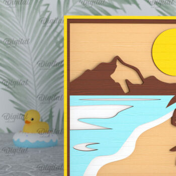 Intra απο ξύλο plywood 3mm-4mm πάχος – Καλοκαιρινή διακόσμηση με λέιζερ. Καλοκαιρινό σημάδι Δίασταση  20x20 cm INTRAFABR-96136037 - Image 1