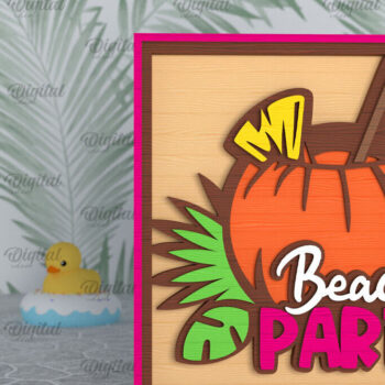 Intra απο ξύλο plywood 3mm-4mm πάχος – Καλοκαιρινή διακόσμηση με λέιζερ. Καλοκαιρινό σημάδι Δίασταση 20x20 cm INTRAFABR-96136095 - Image 1