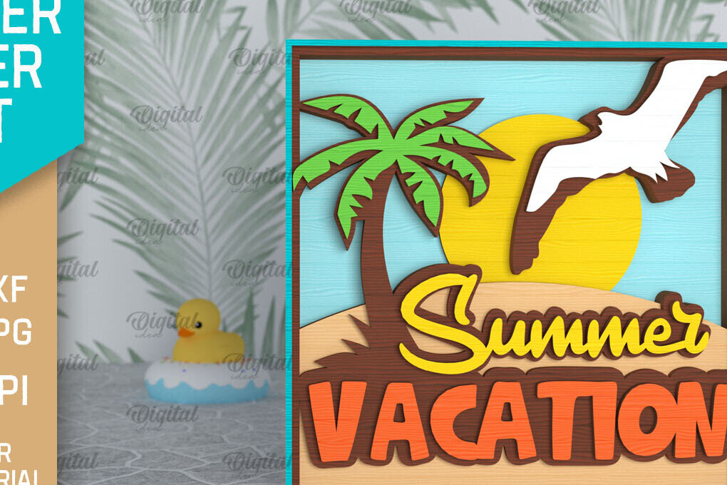 Intra απο ξύλο plywood 3mm-4mm πάχος – Καλοκαιρινή διακόσμηση με λέιζερ. Καλοκαιρινό σημάδι Δίασταση  20x20 cm INTRAFABR-96136155