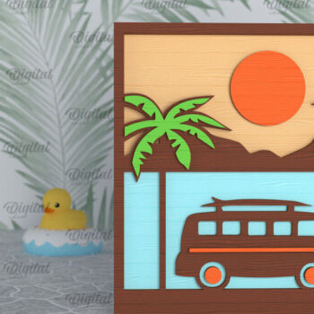 Intra απο ξύλο plywood 3mm-4mm πάχος – Καλοκαιρινή διακόσμηση με λέιζερ. Καλοκαιρινό σημάδι Δίασταση 20x20 cm INTRAFABR-96136188 - Image 1