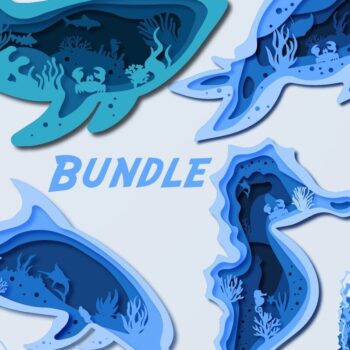 Intra απο ξύλο plywood 3mm-4mm πάχος – Summer Deep Sea Bundle Paper/Laser Δίασταση  20x20 cm INTRAFABR-33362450 - Image 1