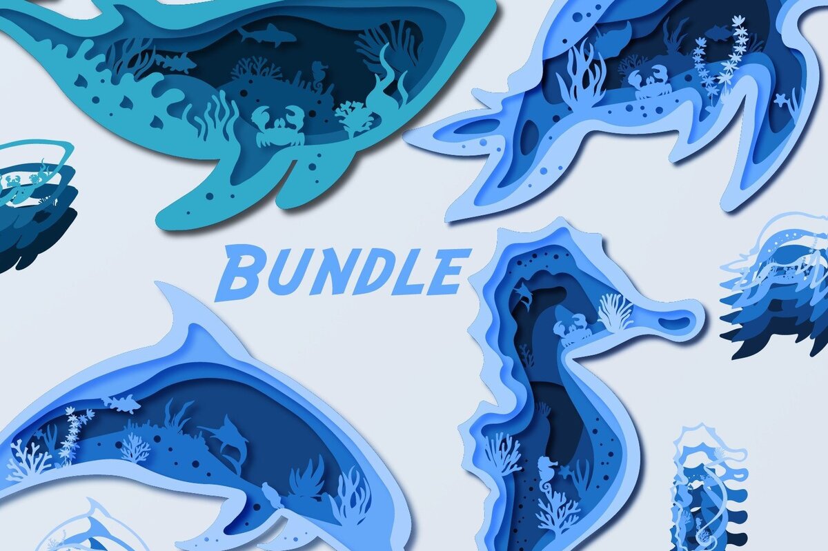 Intra απο ξύλο plywood 3mm-4mm πάχος – Summer Deep Sea Bundle Paper/Laser Δίασταση  20x20 cm INTRAFABR-33362450