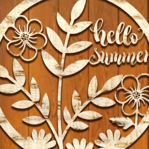 Intra απο ξύλο plywood 3mm-4mm πάχος – Summer Door Sign Δίασταση  40x30 cm INTRAFABR-100825551