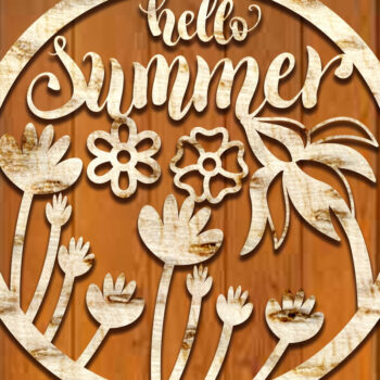 Intra απο ξύλο plywood 3mm-4mm πάχος – Summer Door Sign Δίασταση  40x30 cm INTRAFABR-100825569 - Image 1