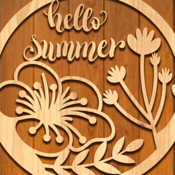 Intra απο ξύλο plywood 3mm-4mm πάχος – Summer Door Sign Δίασταση  40x30 cm INTRAFABR-100825578 - Image 1