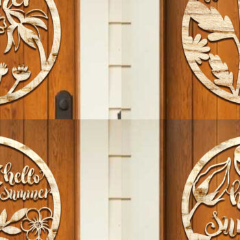 Intra απο ξύλο plywood 3mm-4mm πάχος – Σετ Summer Door Sign Δίασταση  40x30 cm INTRAFABR-100998761 - Image 1