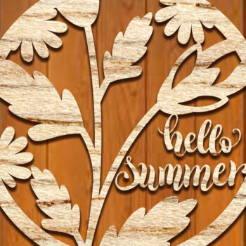 Intra απο ξύλο plywood 3mm-4mm πάχος – Σετ Summer Door Sign Δίασταση  40x30 cm INTRAFABR-100998761 - Image 2