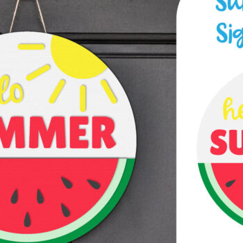 Intra απο ξύλο plywood 3mm-4mm πάχος – Summer Door Sign Lasercut Δίασταση  40x30 cm INTRAFABR-121231007 - Image 1