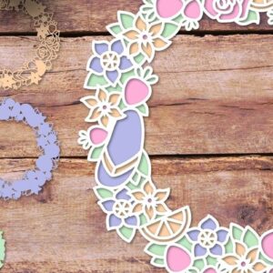 Intra απο ξύλο plywood 3mm-4mm πάχος – Summer Door Sign, Καλώς ήλθατε καλοκαιρινό στεφάνι Δίασταση  40x30 cm INTRAFABR-31562082