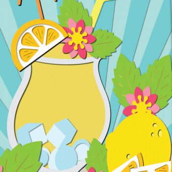 Intra απο ξύλο plywood 3mm-4mm πάχος – Summer Drink 3D Shadow Box Δίασταση  20x20 cm INTRAFABR-96657300 - Image 3