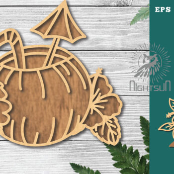 Intra απο ξύλο plywood 3mm-4mm πάχος – Θερινό ποτό με λέιζερ διακόσμηση 3 Δίασταση  20x20 cm INTRAFABR-121107659 - Image 1