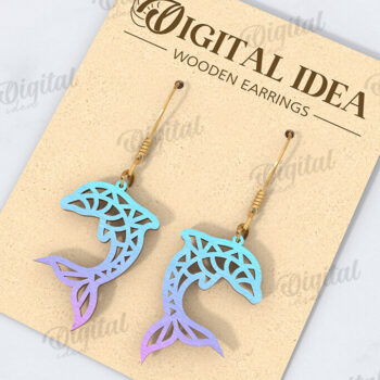 Intra απο ξύλο plywood 3mm-4mm πάχος – Καλοκαιρινά σκουλαρίκια Drop Bundle Cut Laser Δίασταση  5x5 cm INTRAFABR-121600108 - Image 2