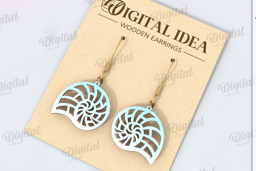 Intra απο ξύλο plywood 3mm-4mm πάχος – Καλοκαιρινά σκουλαρίκια με λέιζερ Δίασταση  5x5 cm INTRAFABR-121587447