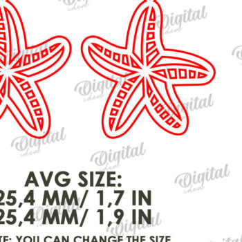 Intra απο ξύλο plywood 3mm-4mm πάχος – Καλοκαιρινά σκουλαρίκια με λέιζερ Δίασταση  5x5 cm INTRAFABR-121587623 - Image 2