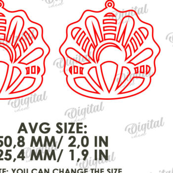 Intra απο ξύλο plywood 3mm-4mm πάχος – Καλοκαιρινά σκουλαρίκια με λέιζερ Δίασταση  5x5 cm INTRAFABR-121587832 - Image 2