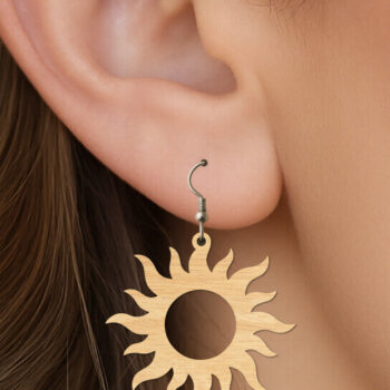 Intra απο ξύλο plywood 3mm-4mm πάχος – Πακέτο κοπής με λέιζερ καλοκαιρινά σκουλαρίκια Δίασταση  5x5 cm INTRAFABR-122210884 - Image 4