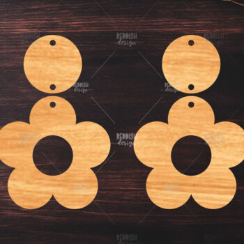 Intra απο ξύλο plywood 3mm-4mm πάχος – Καλοκαιρινά σκουλαρίκια Δίασταση  5x5 cm INTRAFABR-119333741 - Image 1