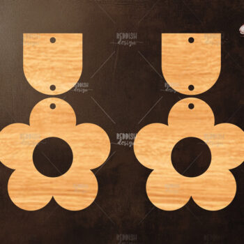 Intra απο ξύλο plywood 3mm-4mm πάχος – Καλοκαιρινά σκουλαρίκια Δίασταση  5x5 cm INTRAFABR-119333753 - Image 1