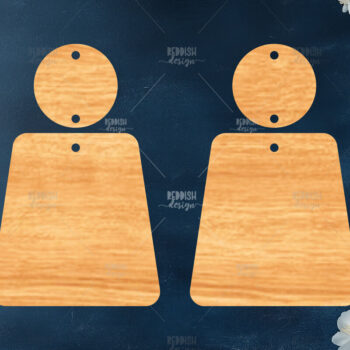 Intra απο ξύλο plywood 3mm-4mm πάχος – Καλοκαιρινά σκουλαρίκια Δίασταση  5x5 cm INTRAFABR-119333803 - Image 1