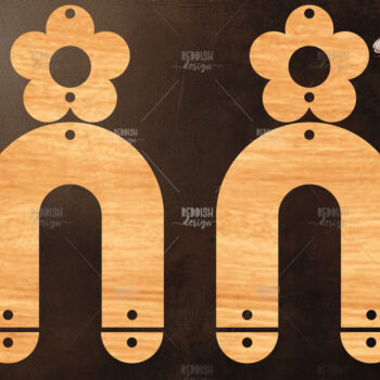 Intra απο ξύλο plywood 3mm-4mm πάχος – Καλοκαιρινά σκουλαρίκια Δίασταση  5x5 cm INTRAFABR-119334090 - Image 1