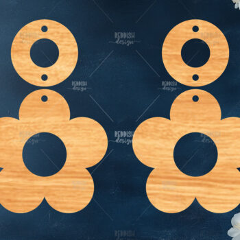 Intra απο ξύλο plywood 3mm-4mm πάχος – Καλοκαιρινά σκουλαρίκια Δίασταση  5x5 cm INTRAFABR-119334169 - Image 1