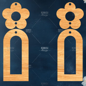 Intra απο ξύλο plywood 3mm-4mm πάχος – Καλοκαιρινά σκουλαρίκια Δίασταση  5x5 cm INTRAFABR-119334285 - Image 1