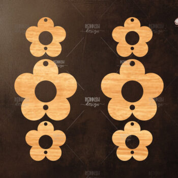 Intra απο ξύλο plywood 3mm-4mm πάχος – Καλοκαιρινά σκουλαρίκια Δίασταση  5x5 cm INTRAFABR-119464403 - Image 1