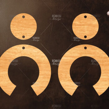 Intra απο ξύλο plywood 3mm-4mm πάχος – Καλοκαιρινά σκουλαρίκια Δίασταση  5x5 cm INTRAFABR-119464483 - Image 1