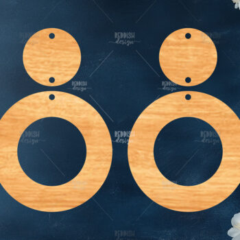 Intra απο ξύλο plywood 3mm-4mm πάχος – Καλοκαιρινά σκουλαρίκια Δίασταση  5x5 cm INTRAFABR-119464496 - Image 1