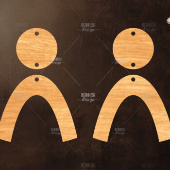 Intra απο ξύλο plywood 3mm-4mm πάχος – Καλοκαιρινά σκουλαρίκια Δίασταση  5x5 cm INTRAFABR-119464524 - Image 1